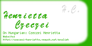 henrietta czeczei business card